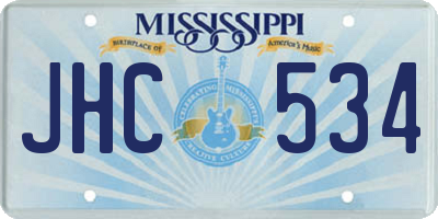 MS license plate JHC534
