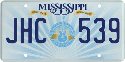 MS license plate JHC539