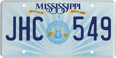 MS license plate JHC549