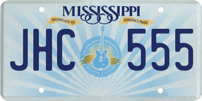 MS license plate JHC555