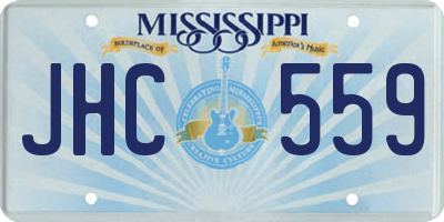MS license plate JHC559