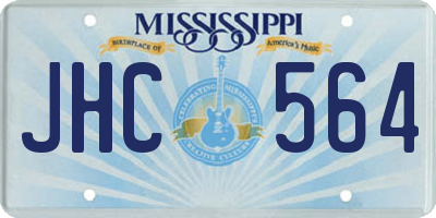 MS license plate JHC564