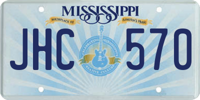 MS license plate JHC570