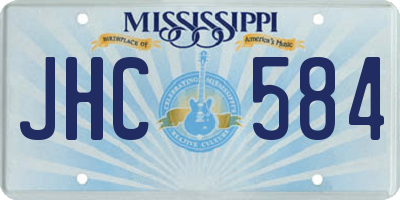 MS license plate JHC584