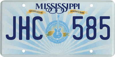 MS license plate JHC585