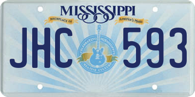 MS license plate JHC593