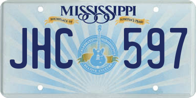 MS license plate JHC597