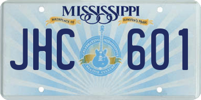 MS license plate JHC601