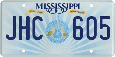 MS license plate JHC605