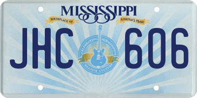 MS license plate JHC606