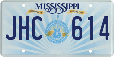 MS license plate JHC614