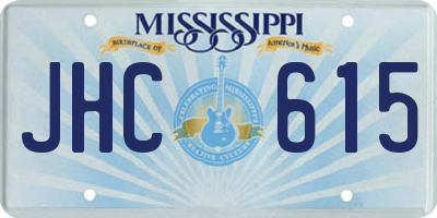 MS license plate JHC615