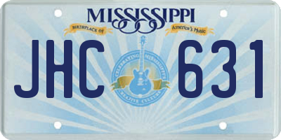 MS license plate JHC631