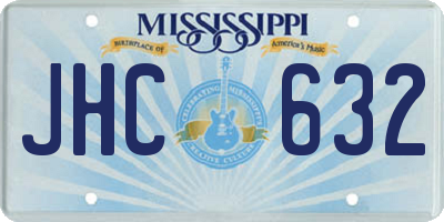 MS license plate JHC632