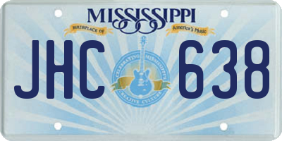 MS license plate JHC638