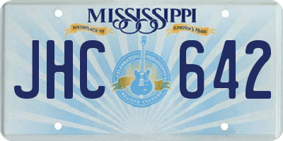 MS license plate JHC642