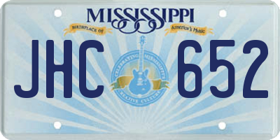MS license plate JHC652