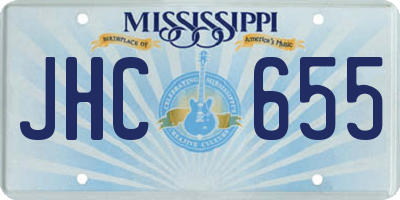 MS license plate JHC655