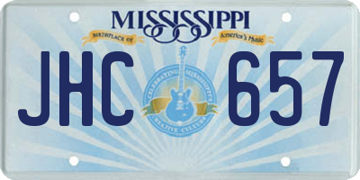 MS license plate JHC657