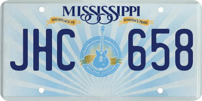 MS license plate JHC658
