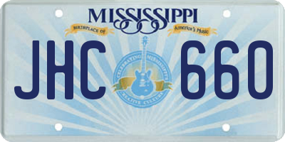 MS license plate JHC660