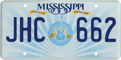 MS license plate JHC662