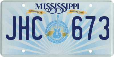 MS license plate JHC673
