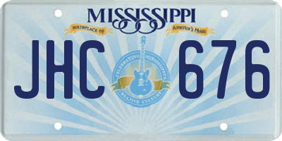 MS license plate JHC676