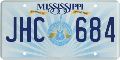 MS license plate JHC684