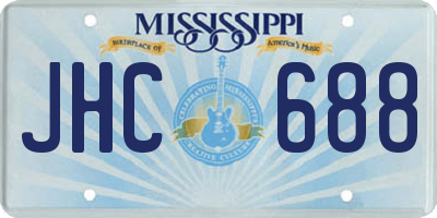 MS license plate JHC688