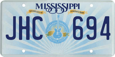 MS license plate JHC694