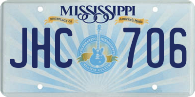 MS license plate JHC706
