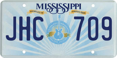 MS license plate JHC709