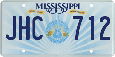 MS license plate JHC712