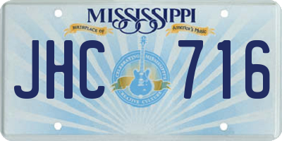 MS license plate JHC716
