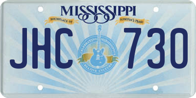 MS license plate JHC730
