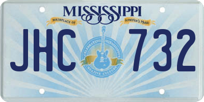 MS license plate JHC732