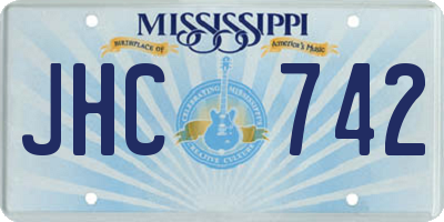 MS license plate JHC742