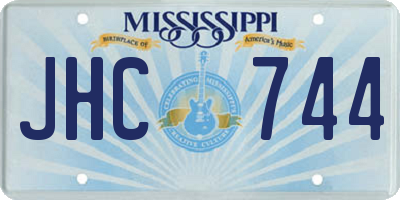 MS license plate JHC744