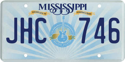 MS license plate JHC746