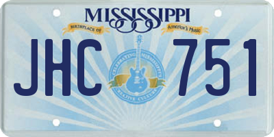 MS license plate JHC751