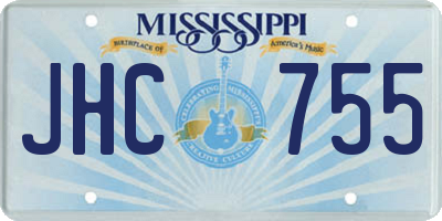 MS license plate JHC755