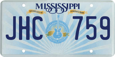 MS license plate JHC759