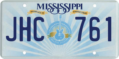 MS license plate JHC761