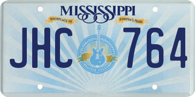 MS license plate JHC764