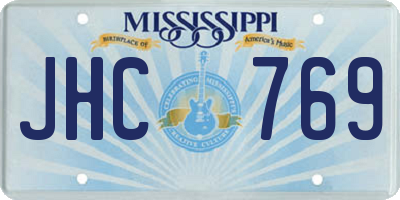 MS license plate JHC769