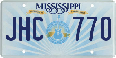 MS license plate JHC770