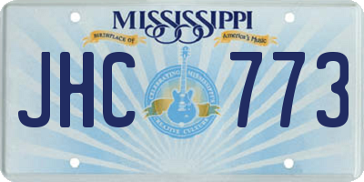 MS license plate JHC773