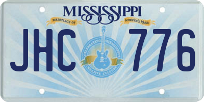 MS license plate JHC776