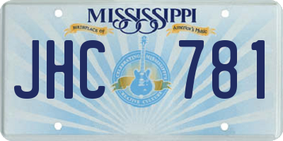 MS license plate JHC781